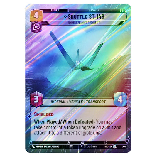 Shuttle ST-149 Under Krennic's Authority Uncommon card from the Star Wars Unlimited set Jump to Lightspeed
