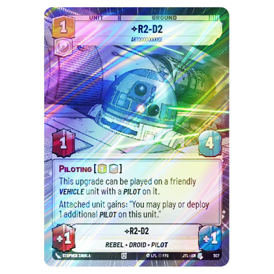 R2-D2 Artooooooooo! Uncommon card from the Star Wars Unlimited set Jump to Lightspeed