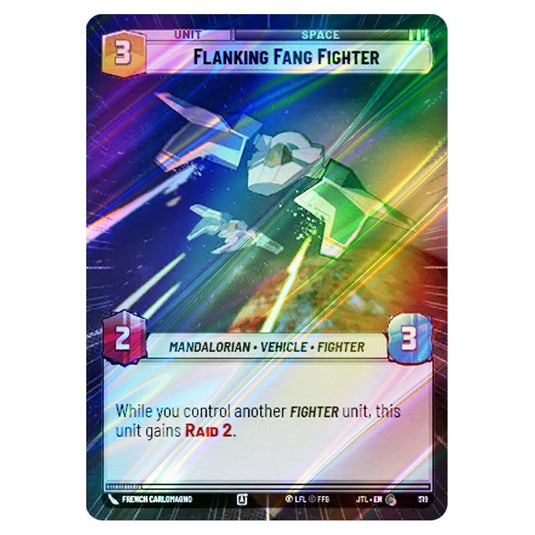 Flanking Fang Fighter Common card from the Star Wars Unlimited set Jump to Lightspeed