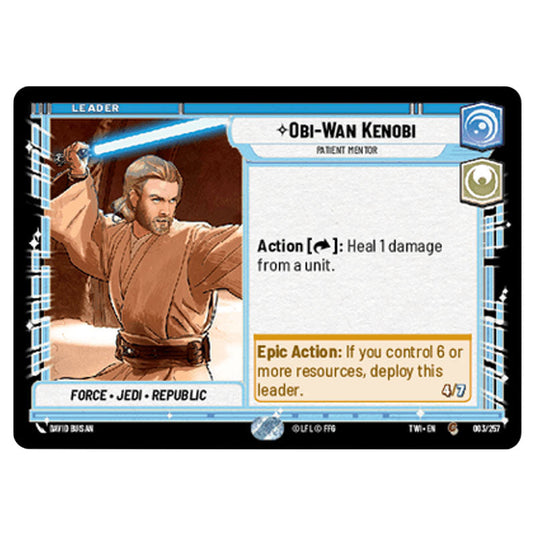 Star Wars Unlimited - Twilight of the Republic - Obi-Wan Kenobi Patient Mentor (Common) - 003/257