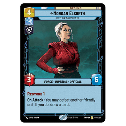 Star Wars Unlimited - Twilight of the Republic - Morgan Elsbeth Keeper of Many Secrets (Rare) - 035/257