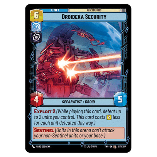 Star Wars Unlimited - Twilight of the Republic - Droideka Security (Common) - 037/257