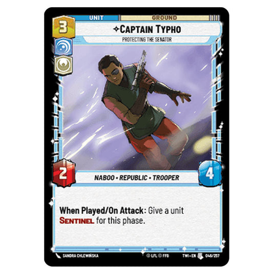 Star Wars Unlimited - Twilight of the Republic - Captain Typho Protecting the Senator (Uncommon) - 046/257