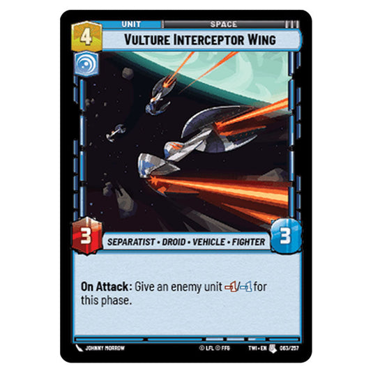 Star Wars Unlimited - Twilight of the Republic - Vulture Interceptor Wing (Uncommon) - 063/257