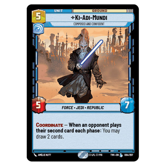 Star Wars Unlimited - Twilight of the Republic - Ki-Adi-Mundi Composed and Confident (Legendary) - 064/257