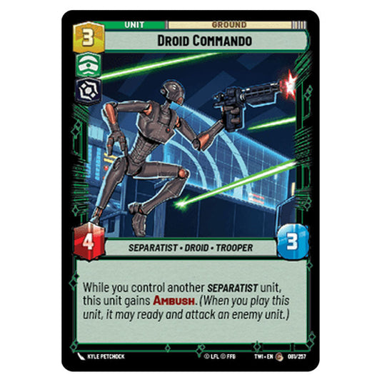 Star Wars Unlimited - Twilight of the Republic - Droid Commando (Common) - 081/257