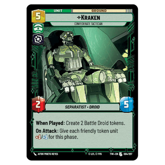 Star Wars Unlimited - Twilight of the Republic - Kraken Confederate Tactician (Uncommon) - 084/257