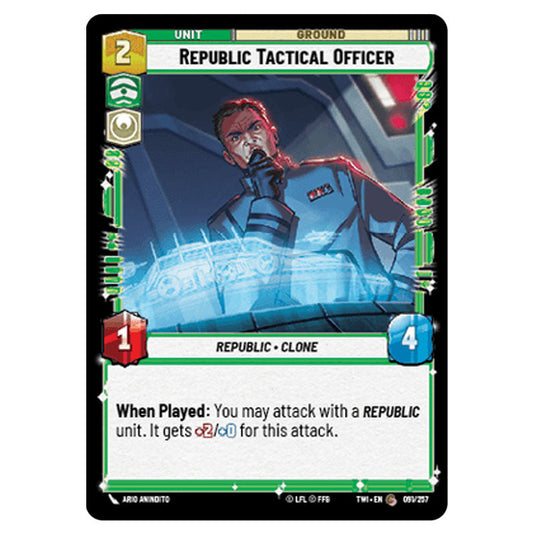 Star Wars Unlimited - Twilight of the Republic - Republic Tactical Officer (Common) - 091/257