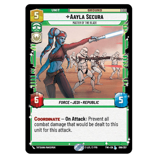 Star Wars Unlimited - Twilight of the Republic - Aayla Secura Master of the Blade (Legendary) - 096/257