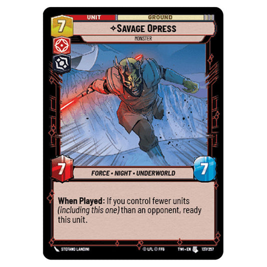 Star Wars Unlimited - Twilight of the Republic - Savage Opress Monster (Uncommon) - 137/257