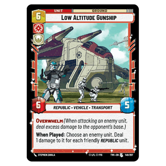 Star Wars Unlimited - Twilight of the Republic - Low Altitude Gunship (Uncommon) - 149/257