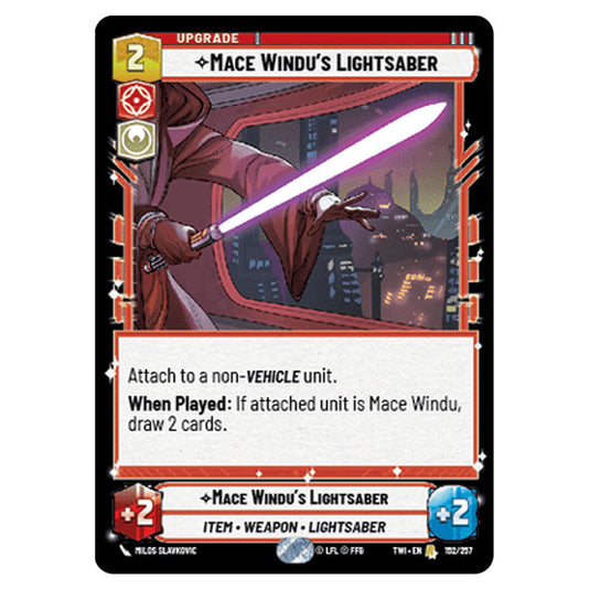 Star Wars Unlimited - Twilight of the Republic - Mace Windu's Lightsaber (Rare) - 152/257