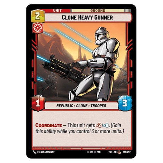 Star Wars Unlimited - Twilight of the Republic - Clone Heavy Gunner (Common) - 158/257