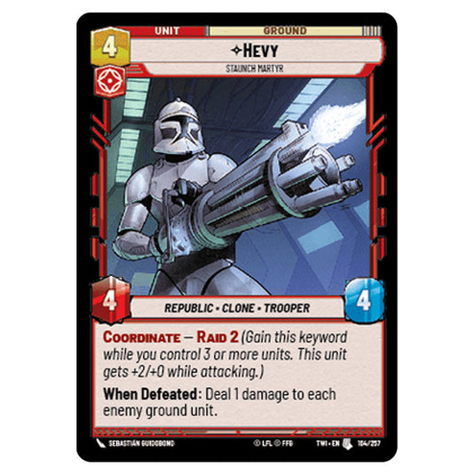 Star Wars Unlimited - Twilight of the Republic - Hevy Staunch Martyr (Uncommon) - 164/257