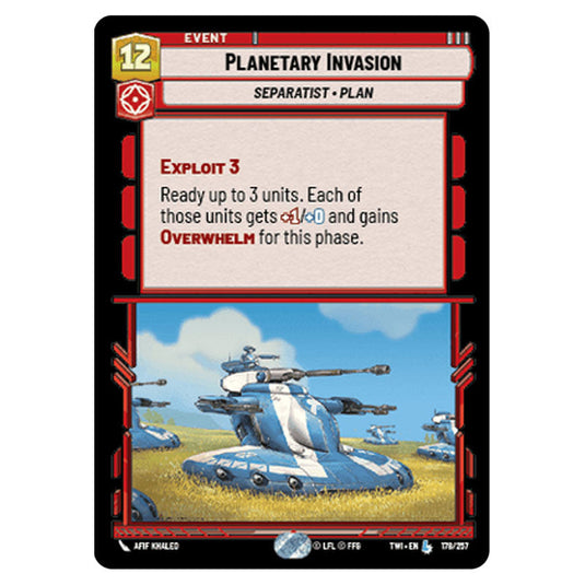 Star Wars Unlimited - Twilight of the Republic - Planetary Invasion (Legendary) - 178/257