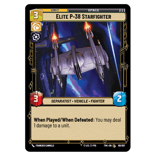 Star Wars Unlimited - Twilight of the Republic - Elite P-38 Starfighter (Common) - 181/257