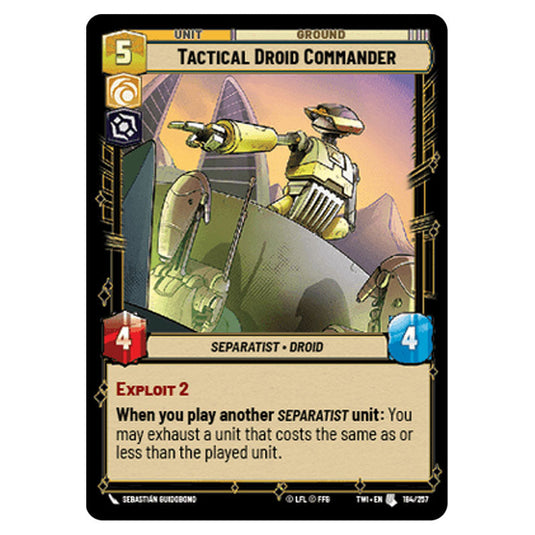 Star Wars Unlimited - Twilight of the Republic - Tactical Droid Commander (Uncommon) - 184/257