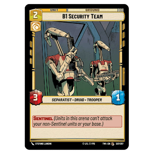 Star Wars Unlimited - Twilight of the Republic - B1 Security Team (Common) - 207/257