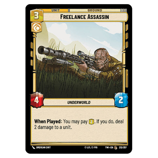 Star Wars Unlimited - Twilight of the Republic - Freelance Assassin (Common) - 212/257