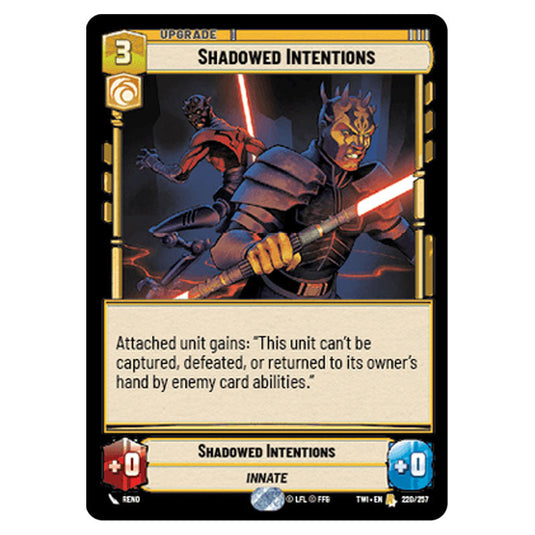 Star Wars Unlimited - Twilight of the Republic - Shadowed Intentions (Rare) - 220/257