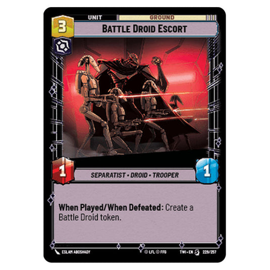 Star Wars Unlimited - Twilight of the Republic - Battle Droid Escort (Special) - 229/257