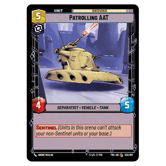 Star Wars Unlimited - Twilight of the Republic - Patrolling AAT (Common) - 232/257