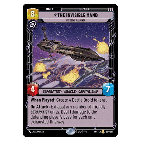 Star Wars Unlimited - Twilight of the Republic - The Invisible Hand Imposing Flagship (Rare) - 234/257