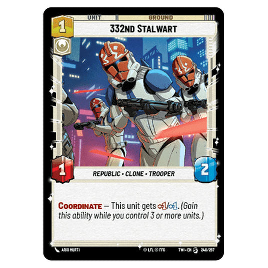 Star Wars Unlimited - Twilight of the Republic - 332nd Stalwart (Special) - 240/257