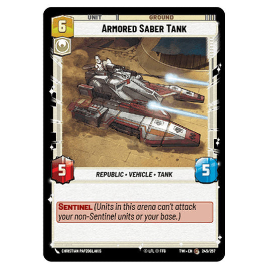 Star Wars Unlimited - Twilight of the Republic - Armored Saber Tank (Common) - 245/257