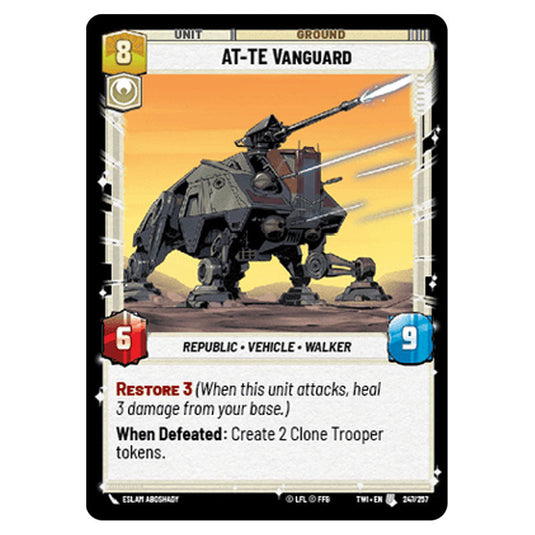 Star Wars Unlimited - Twilight of the Republic - AT-TE Vanguard (Uncommon) - 247/257