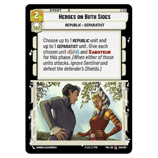 Star Wars Unlimited - Twilight of the Republic - Heroes on Both Sides (Common) - 249/257