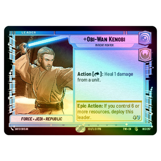 Star Wars Unlimited - Twilight of the Republic - Obi-Wan Kenobi Patient Mentor (Common) - 003/257 (Foil)