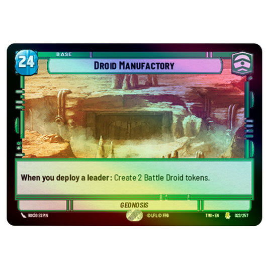 Star Wars Unlimited - Twilight of the Republic - Droid Manufactory (Rare) - 022/257 (Foil)