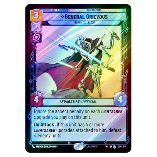Star Wars Unlimited - Twilight of the Republic - General Grievous Trophy Collector (Legendary) - 034/257 (Foil)