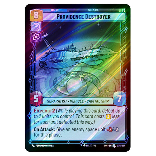 Star Wars Unlimited - Twilight of the Republic - Providence Destroyer (Uncommon) - 038/257 (Foil)