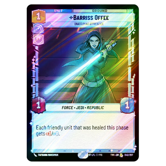 Star Wars Unlimited - Twilight of the Republic - Barriss Offee Unassuming Apprentice (Rare) - 042/257 (Foil)
