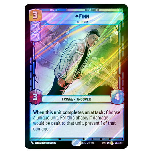 Star Wars Unlimited - Twilight of the Republic - Finn On the Run (Rare) - 053/257 (Foil)