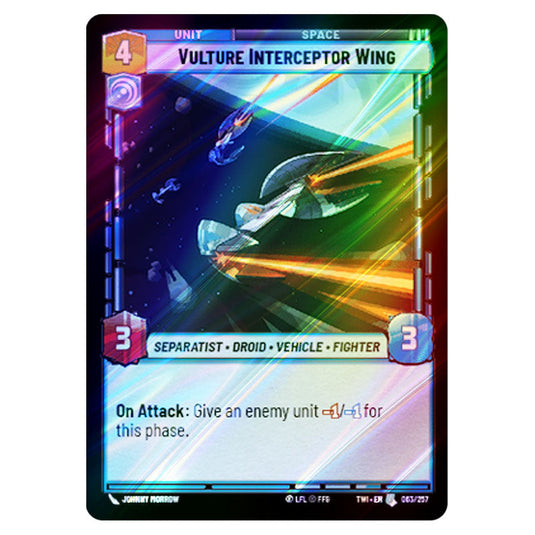 Star Wars Unlimited - Twilight of the Republic - Vulture Interceptor Wing (Uncommon) - 063/257 (Foil)