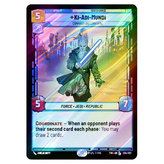 Star Wars Unlimited - Twilight of the Republic - Ki-Adi-Mundi Composed and Confident (Legendary) - 064/257 (Foil)