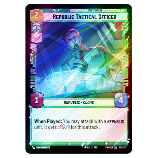 Star Wars Unlimited - Twilight of the Republic - Republic Tactical Officer (Common) - 091/257 (Foil)