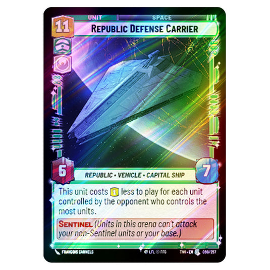 Star Wars Unlimited - Twilight of the Republic - Republic Defense Carrier (Uncommon) - 098/257 (Foil)