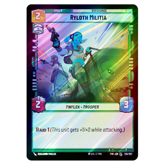 Star Wars Unlimited - Twilight of the Republic - Ryloth Militia (Common) - 108/257 (Foil)