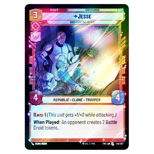 Star Wars Unlimited - Twilight of the Republic - Jesse Hard-Fighting Patriot (Uncommon) - 145/257 (Foil)