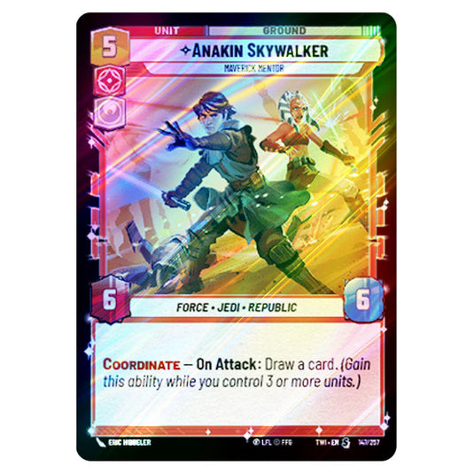 Star Wars Unlimited - Twilight of the Republic - Anakin Skywalker Maverick Mentor (Special) - 147/257 (Foil)