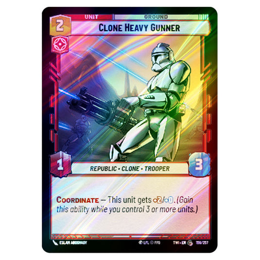 Star Wars Unlimited - Twilight of the Republic - Clone Heavy Gunner (Common) - 158/257 (Foil)