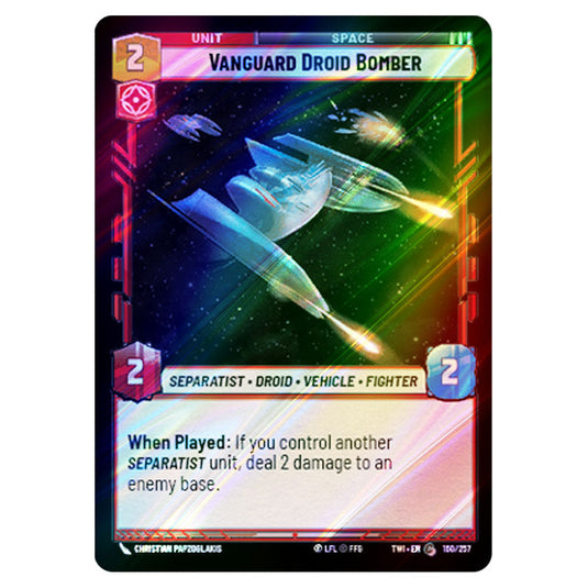 Star Wars Unlimited - Twilight of the Republic - Vanguard Droid Bomber (Common) - 160/257 (Foil)