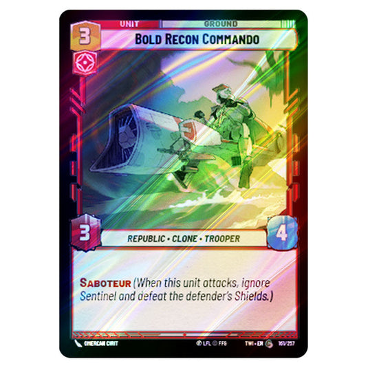 Star Wars Unlimited - Twilight of the Republic - Bold Recon Commando (Common) - 161/257 (Foil)