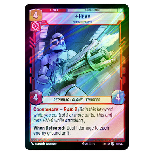 Star Wars Unlimited - Twilight of the Republic - Hevy Staunch Martyr (Uncommon) - 164/257 (Foil)