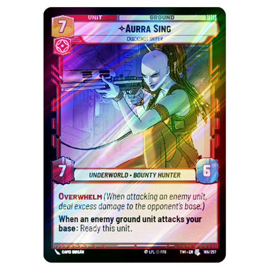 Star Wars Unlimited - Twilight of the Republic - Aurra Sing Crackshot Sniper (Uncommon) - 166/257 (Foil)