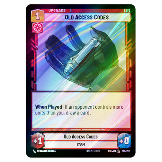 Star Wars Unlimited - Twilight of the Republic - Old Access Codes (Common) - 168/257 (Foil)